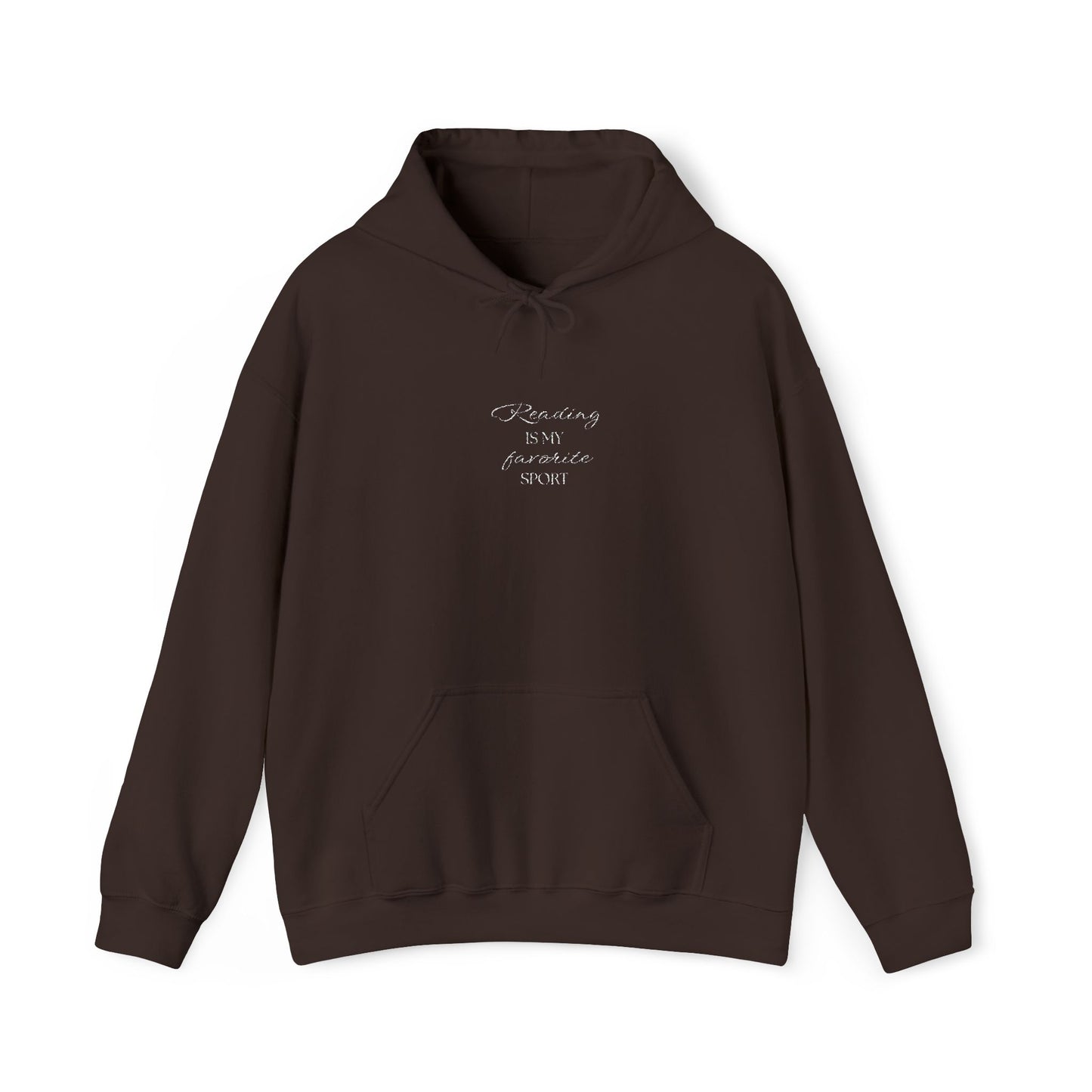 Reading Is My Favorite Sport White Font Hoodie