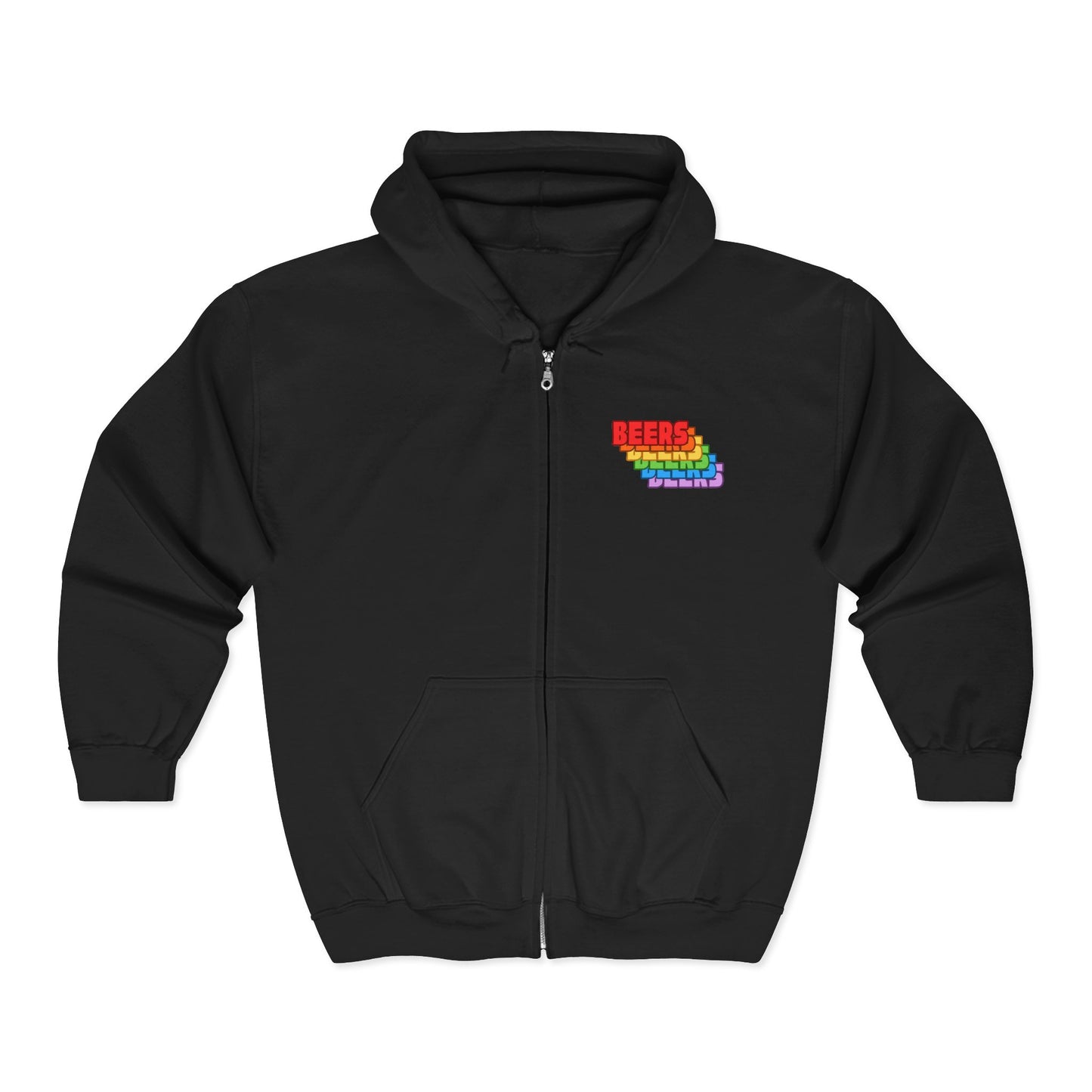 Rainbow 'BEERS' Zip Hoodie