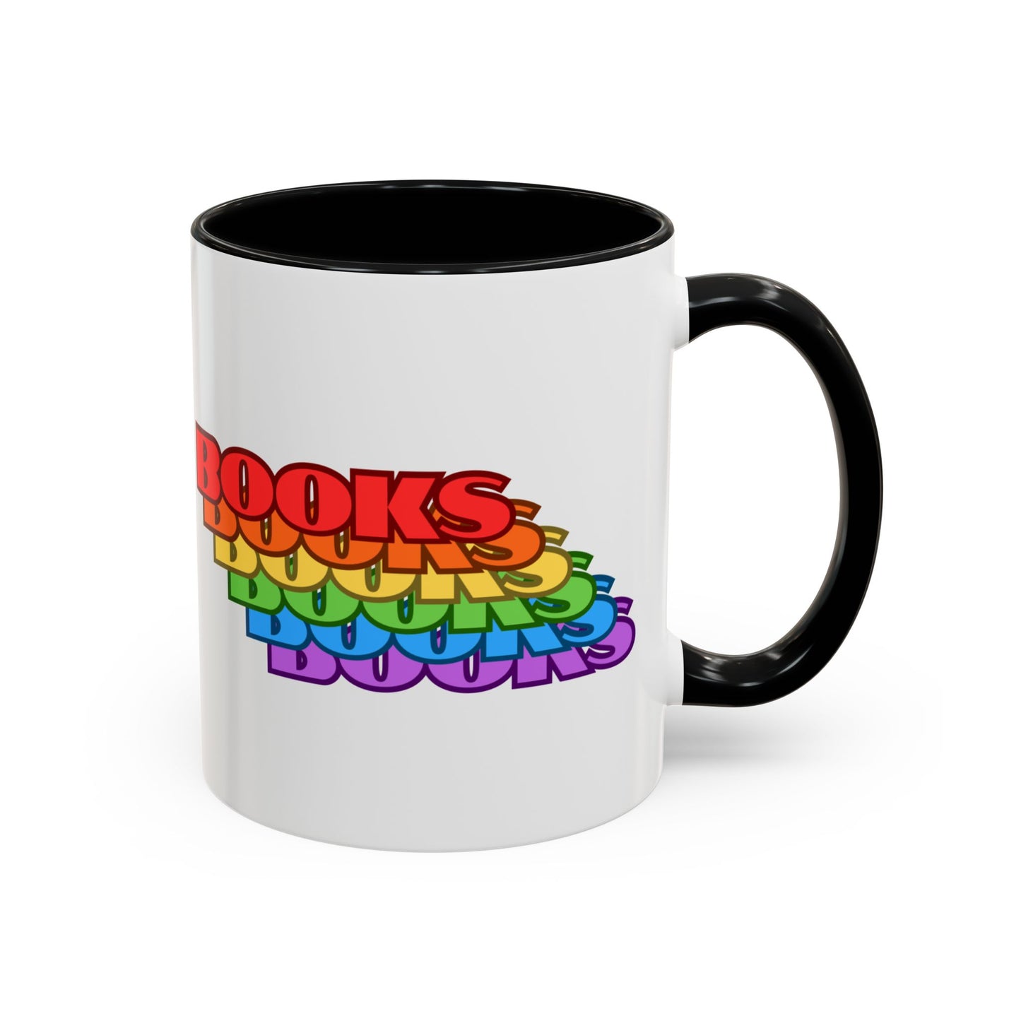 Books Rainbow Accent Mug