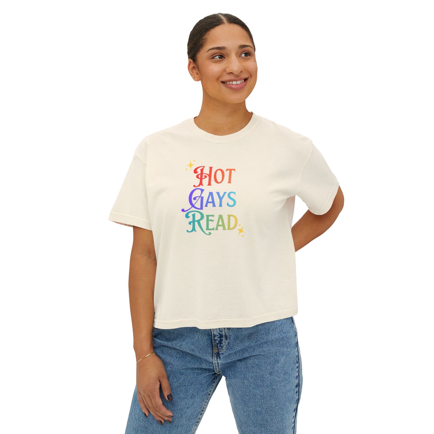 Hot Gays Read Cropped Tee