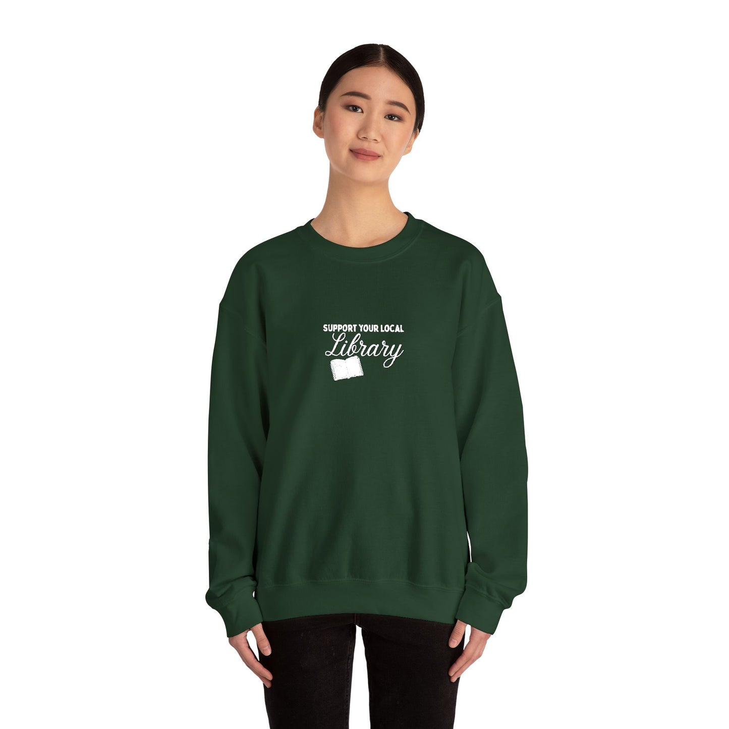 Support Your Local Library Crew Embroidered