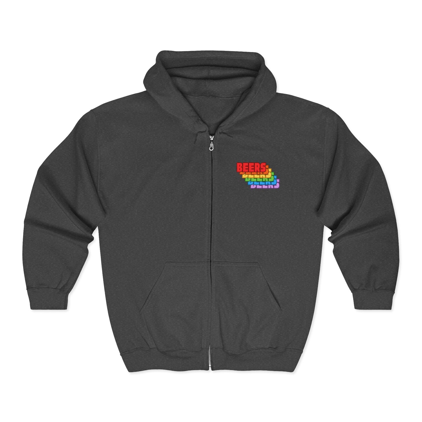 Rainbow 'BEERS' Zip Hoodie