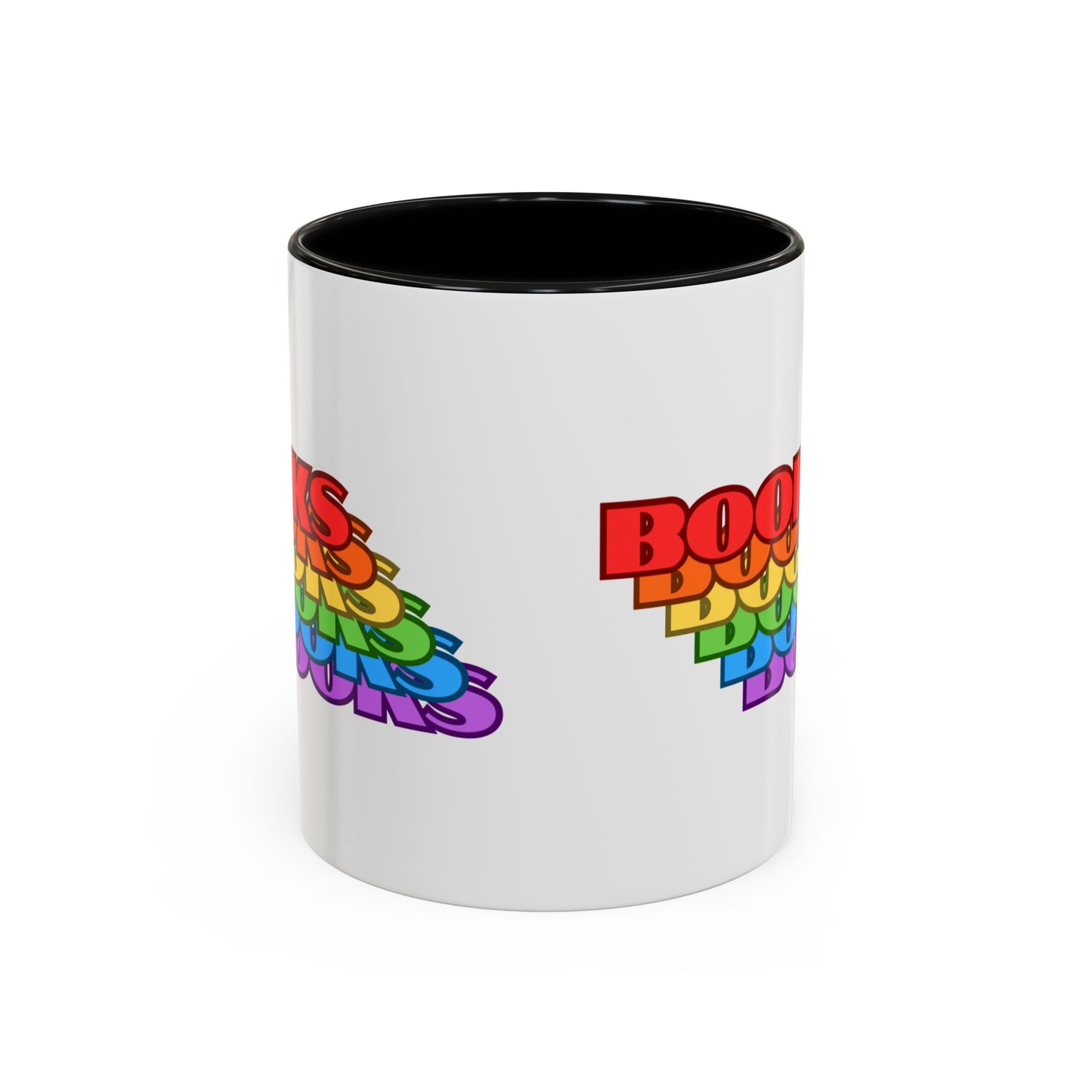 Books Rainbow Accent Mug