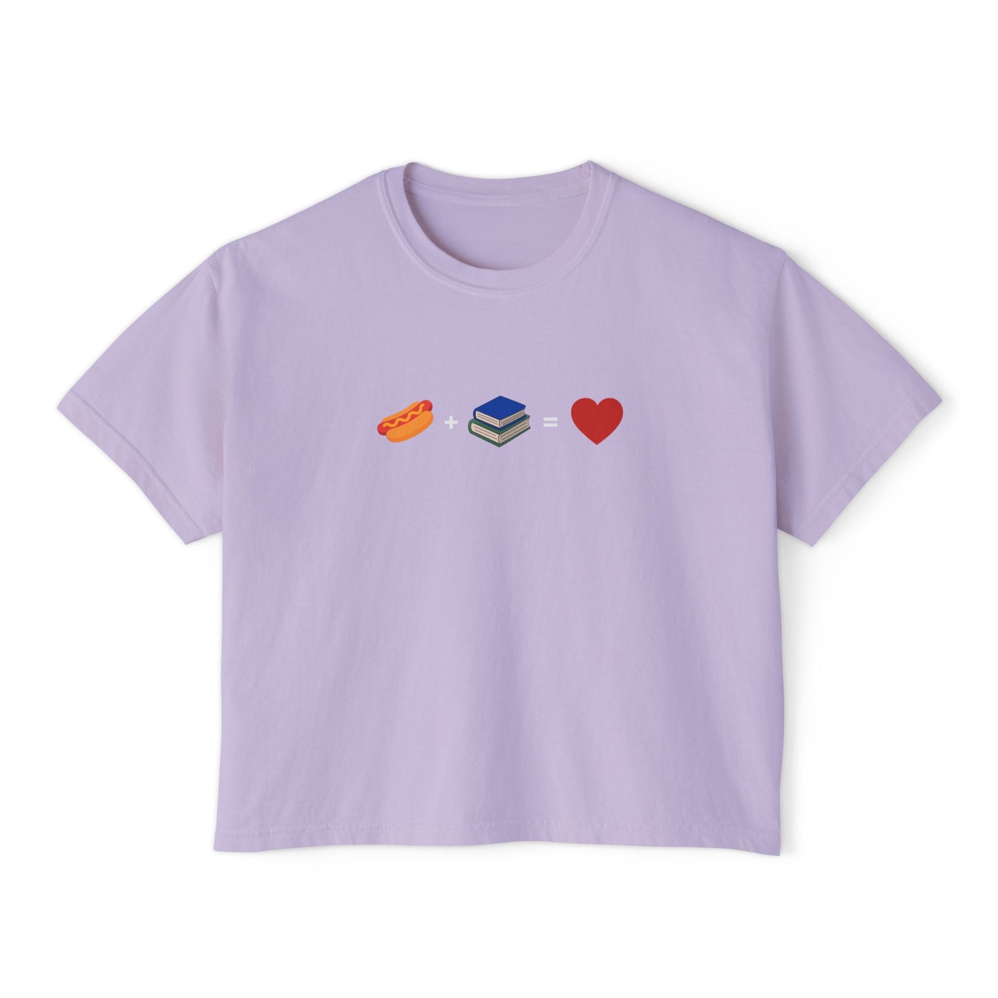 Bookish Hot Dog Cropped Tee
