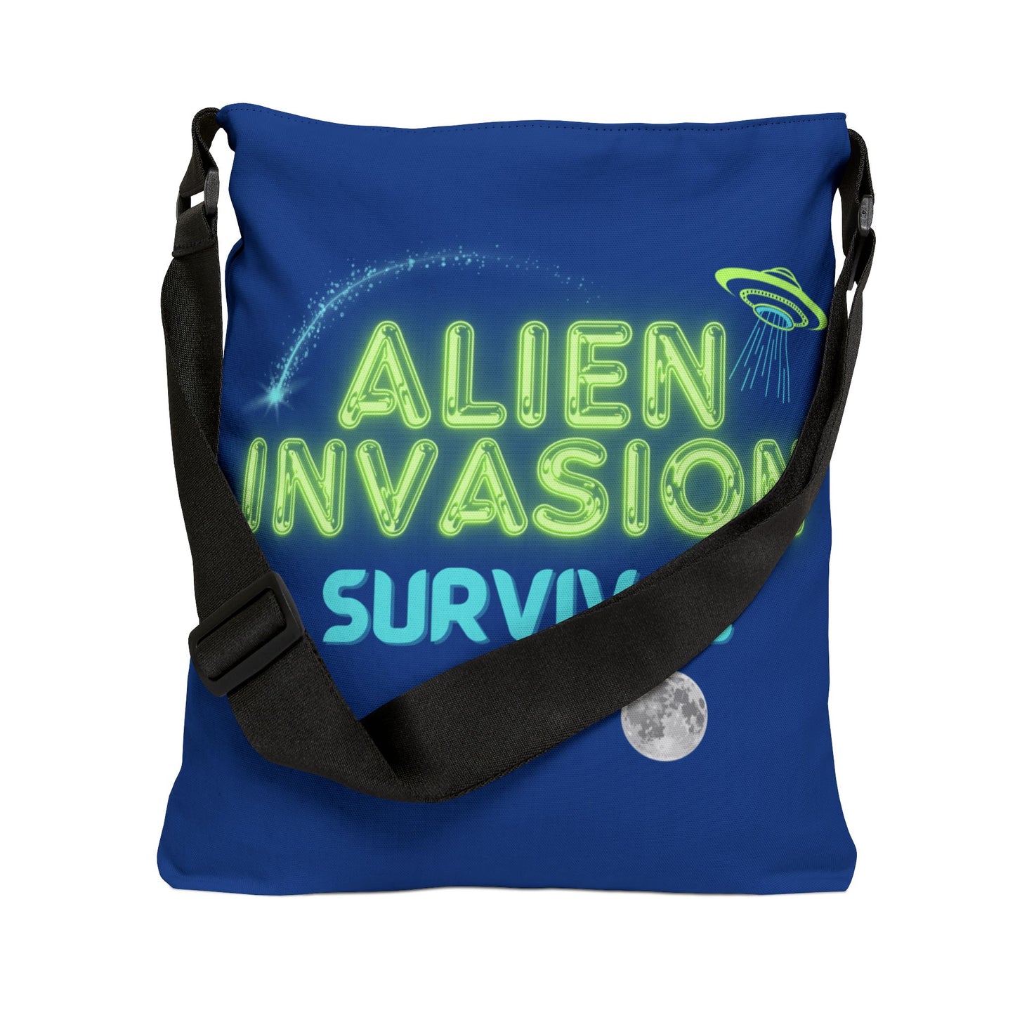 Alien Invasion Tote Bag Blue