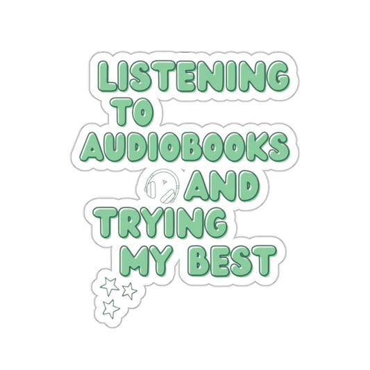 Trying My Best Audiobooks Sticker
