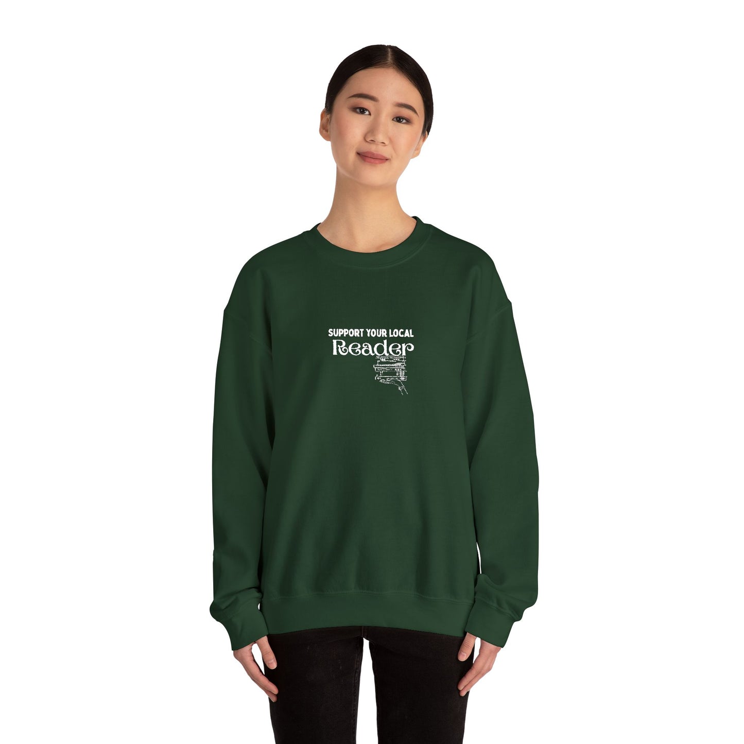Support Your Local Reader Embroidered Crew