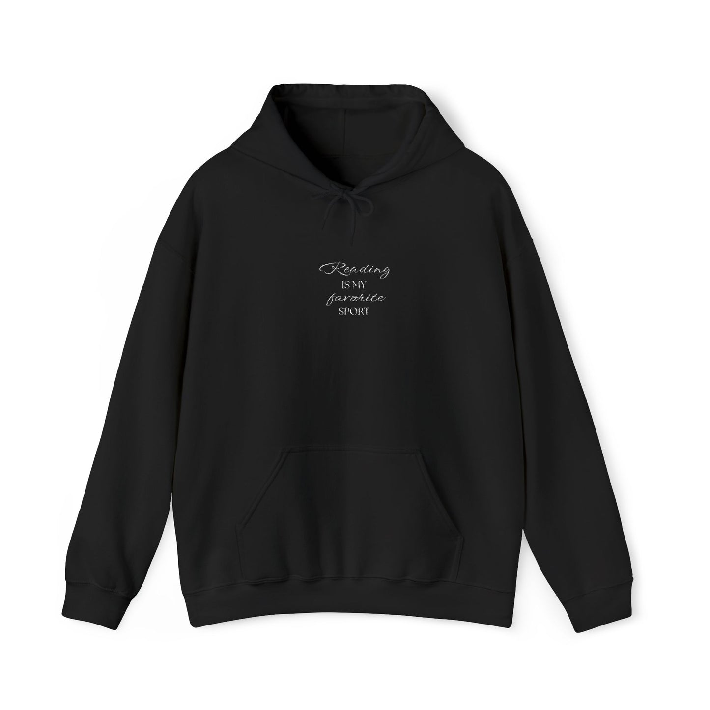 Reading Is My Favorite Sport White Font Hoodie