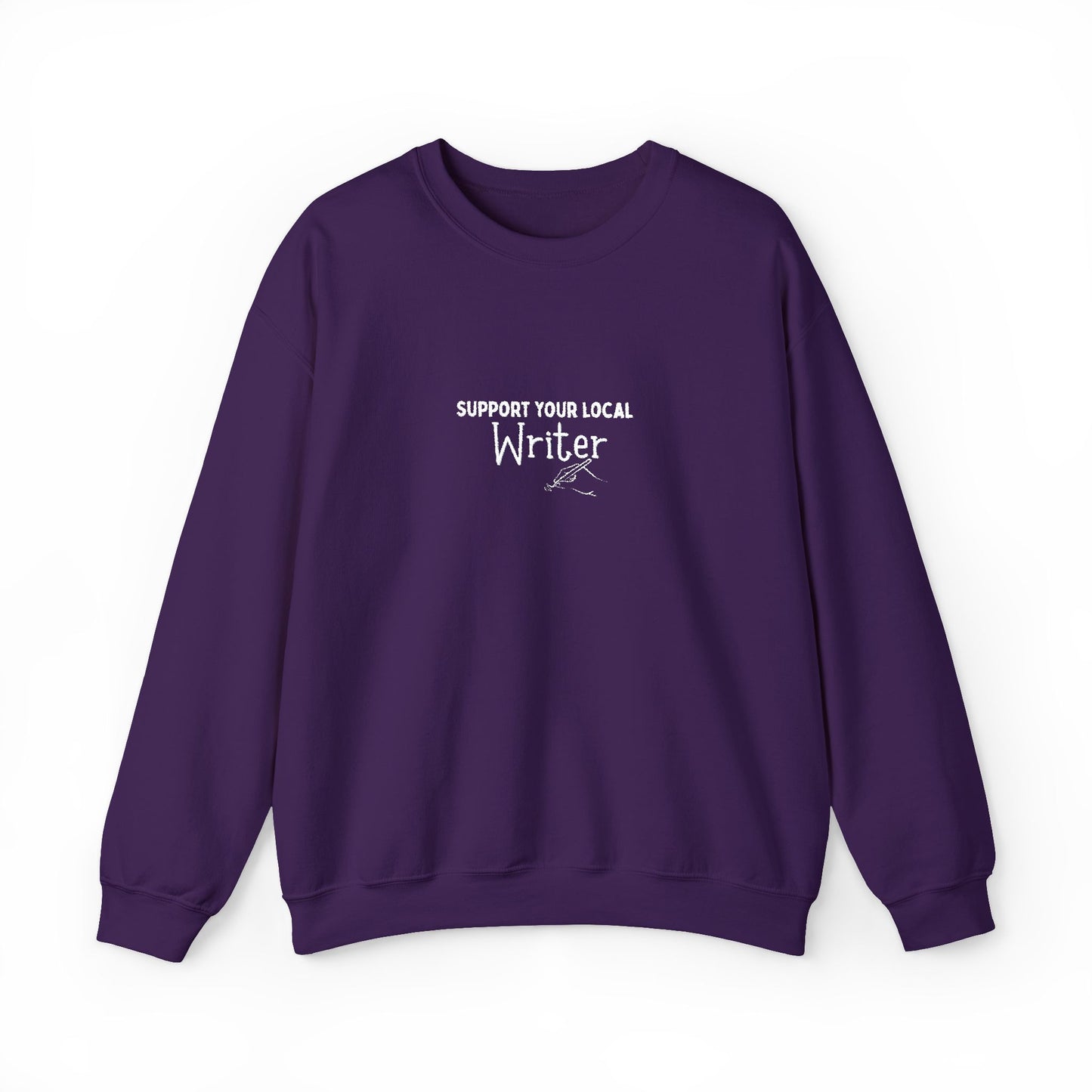 Support Your Local Writer Embroidered Crew
