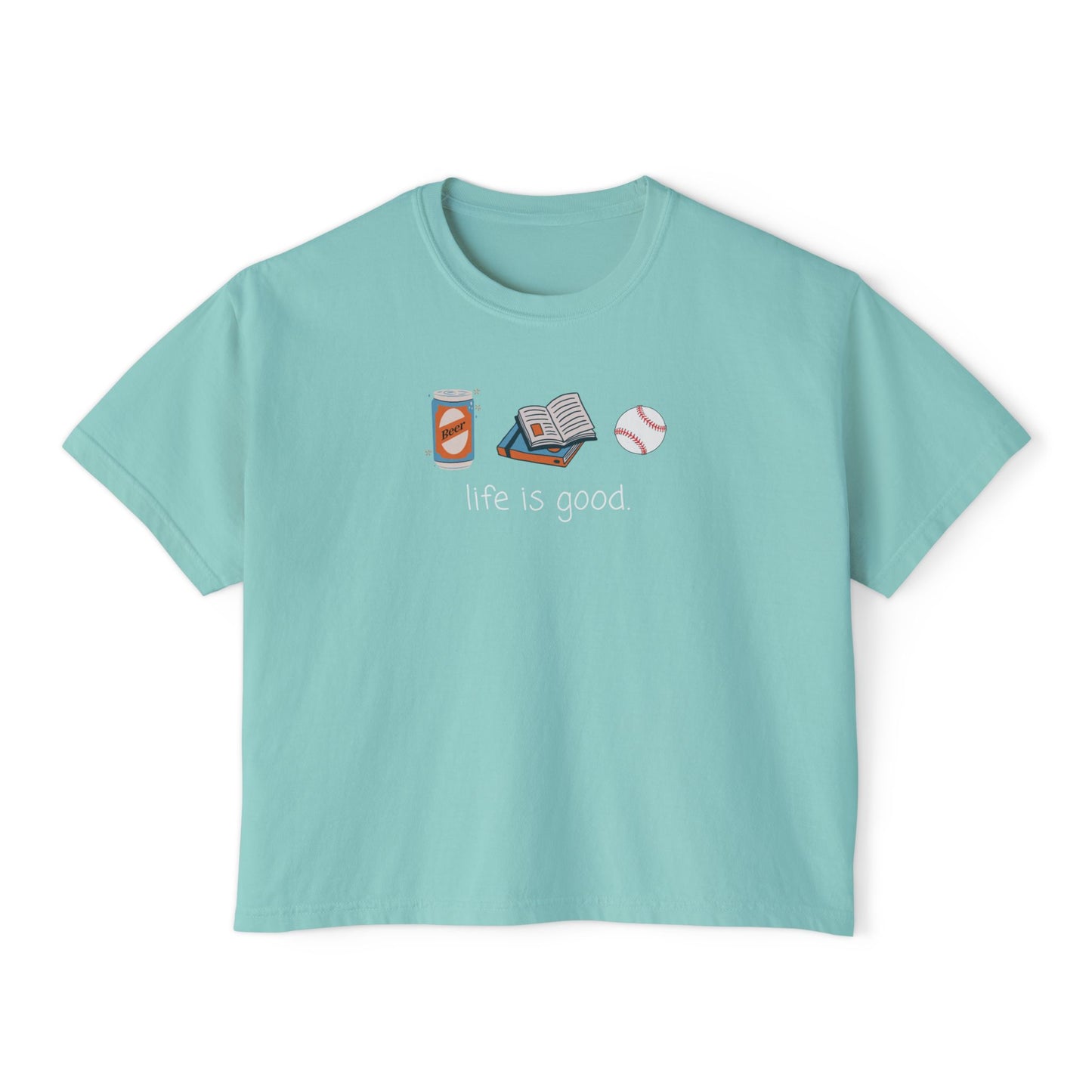 Life Is Good Baseball Boxy Crop