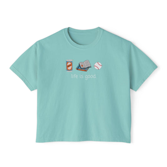 Life Is Good Baseball Boxy Crop