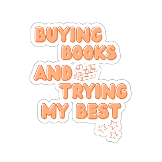 Trying My Best Books Sticker