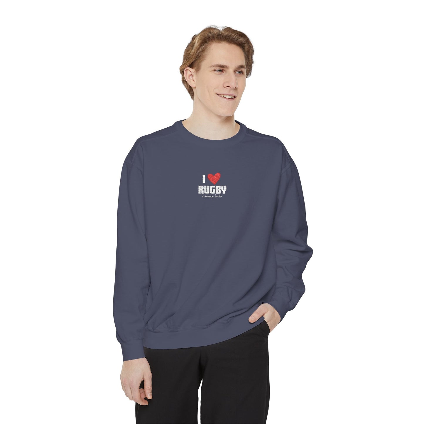 I Heart Rugby Embroidered Crewneck