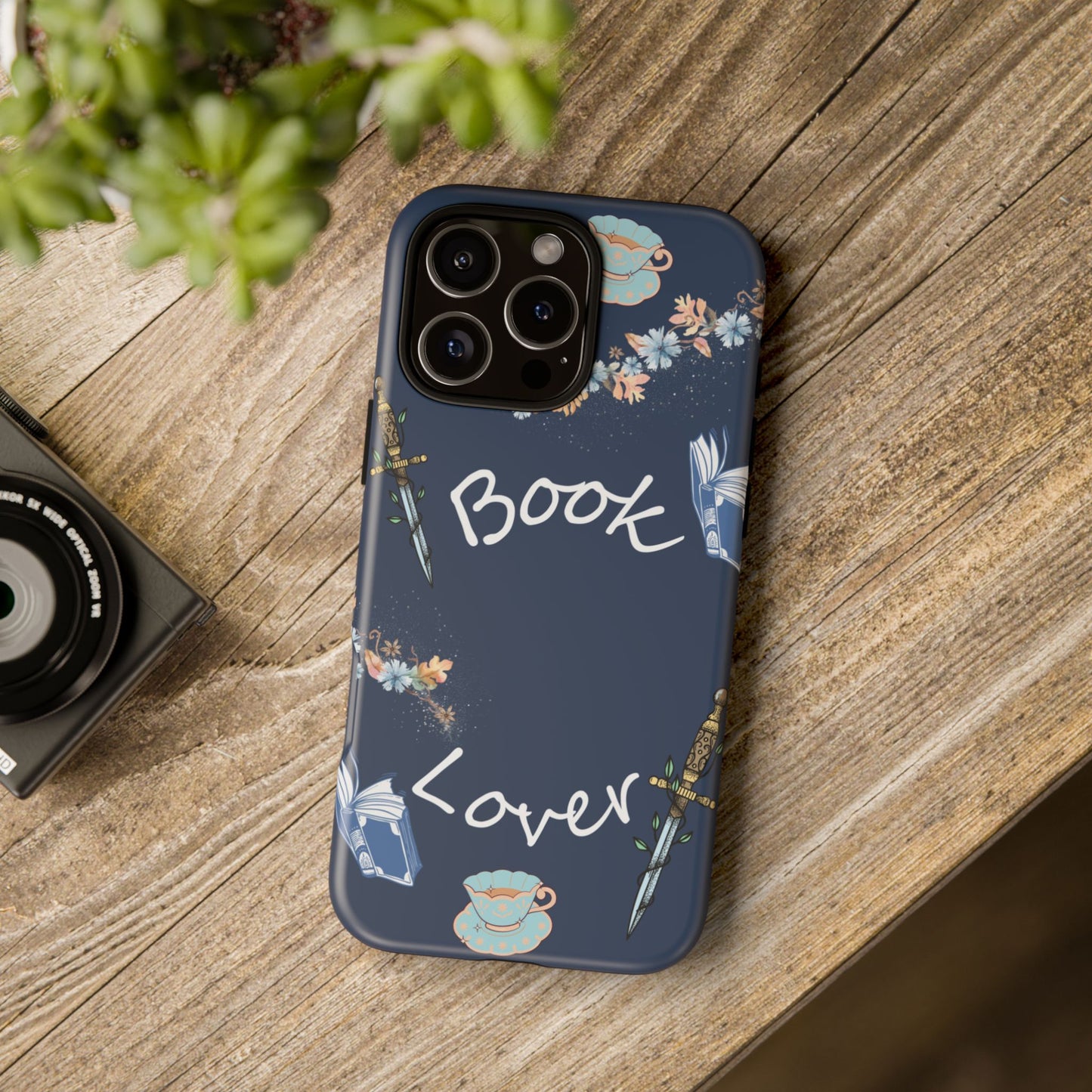Book Lover Navy Phone Case