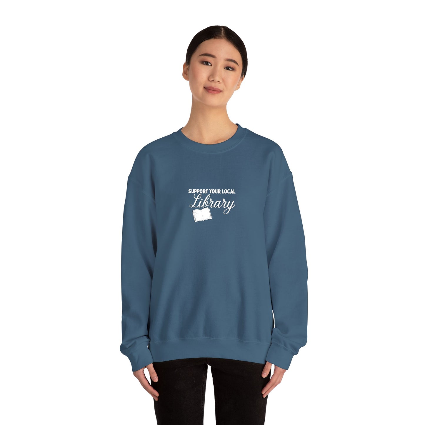 Support Your Local Library Crew Embroidered