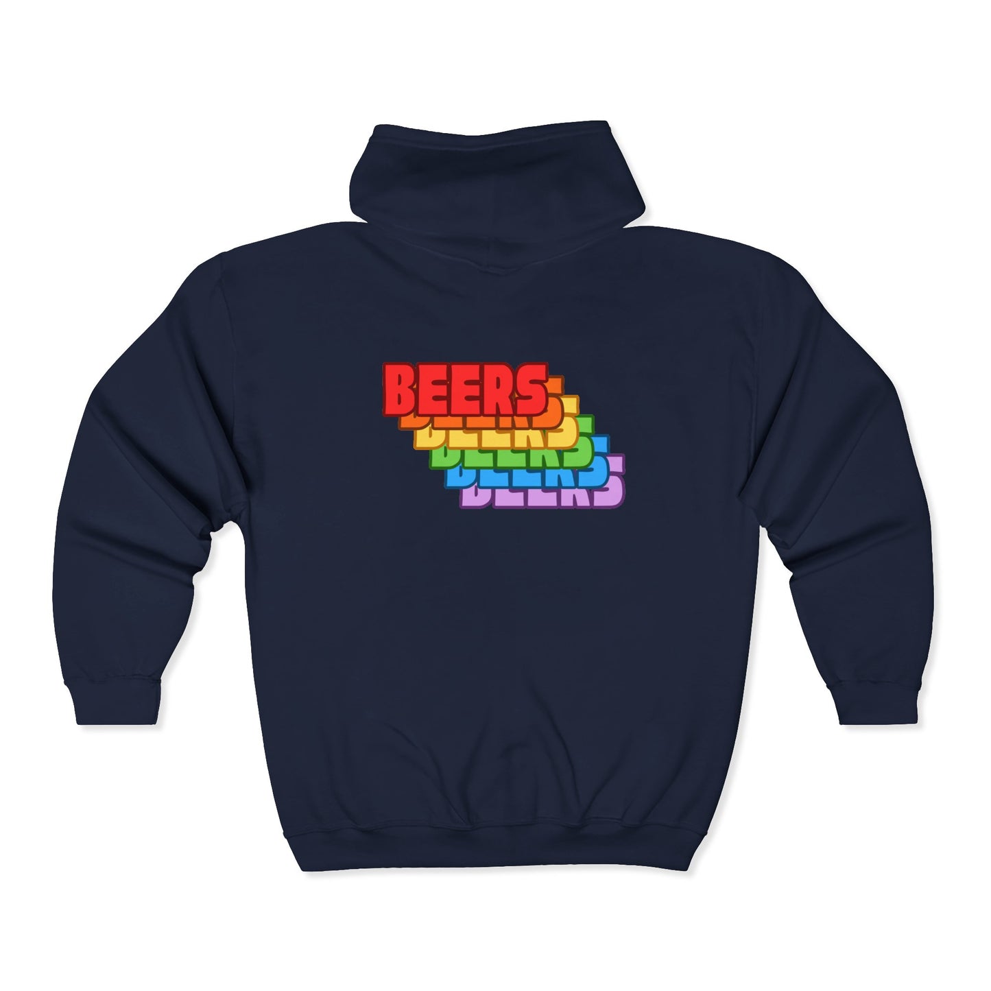 Rainbow 'BEERS' Zip Hoodie
