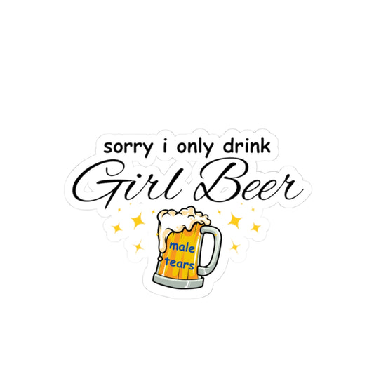 Girl Beer Male Tears Sticker