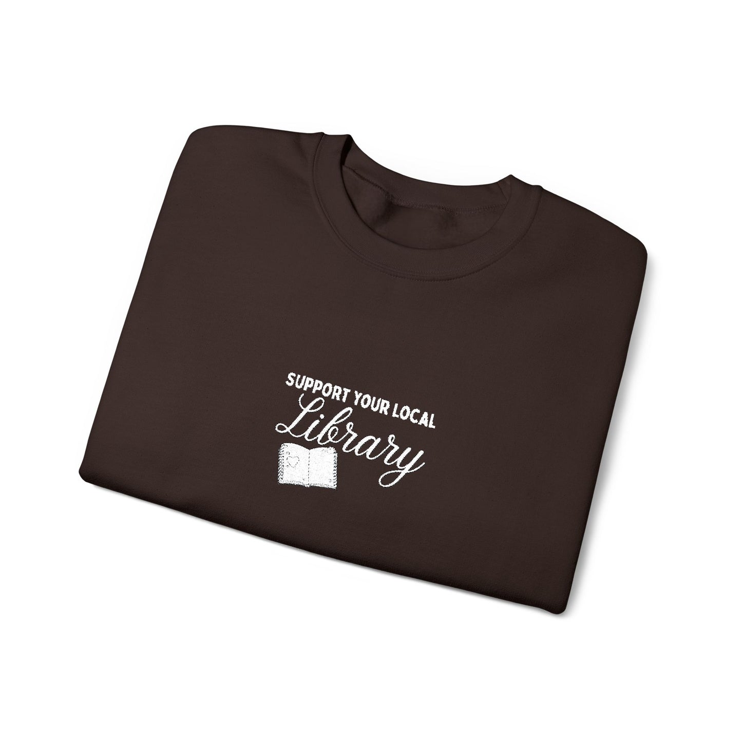 Support Your Local Library Crew Embroidered