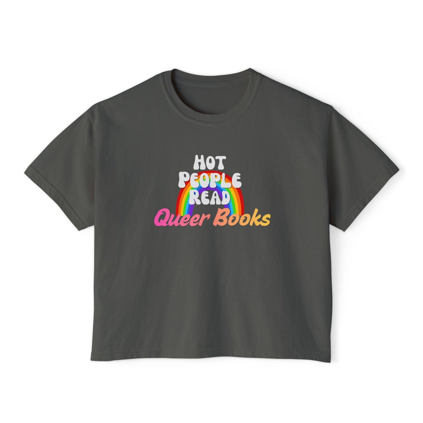 Read Queer Books Pink to Yellow Cropped Tee