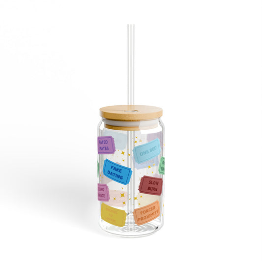 Trope Tickets Sipper Glass 16oz
