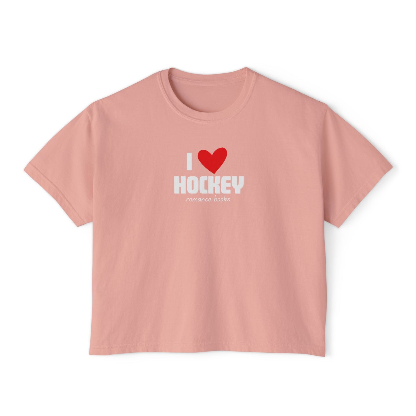 I Heart Hockey Boxy Crop Tee