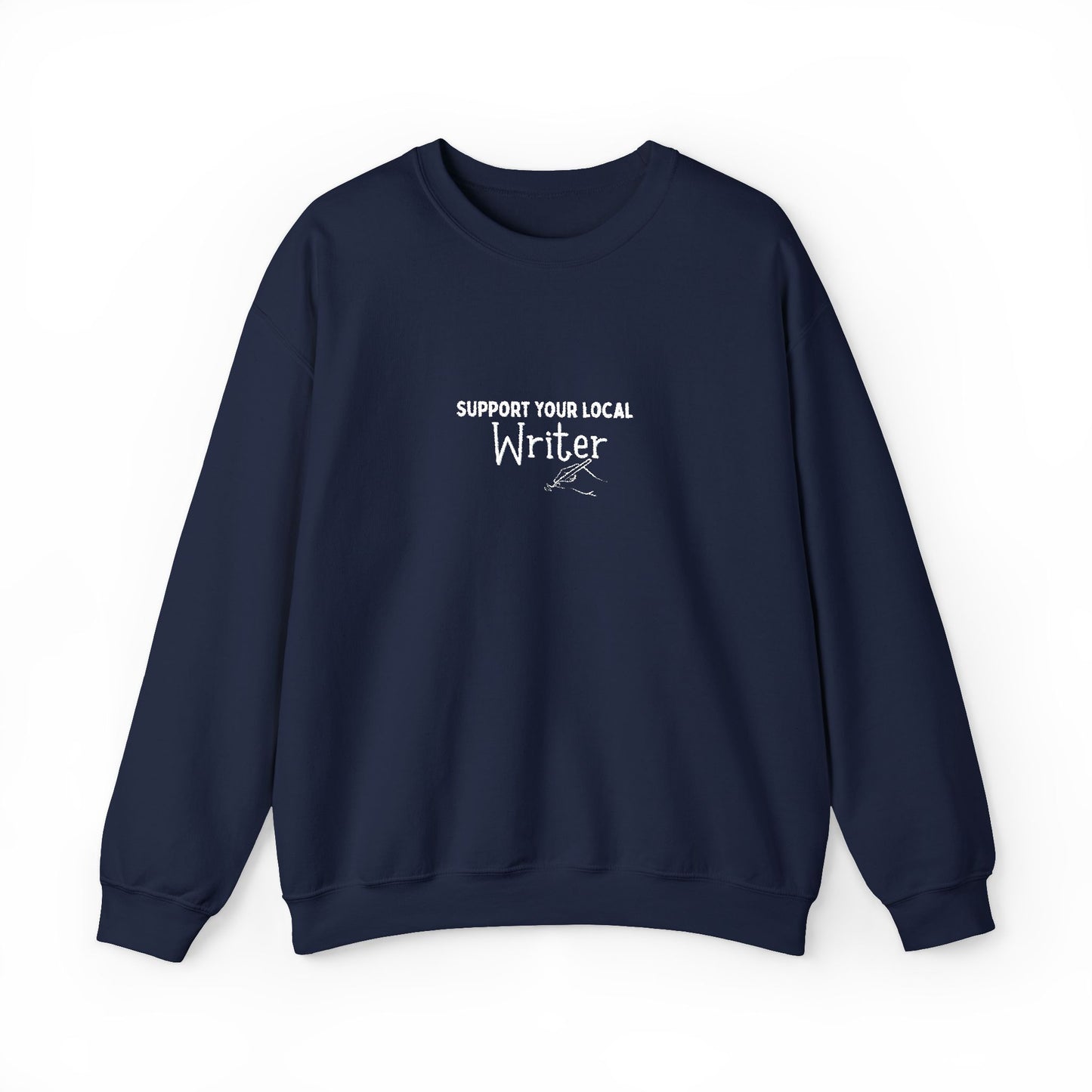 Support Your Local Writer Embroidered Crew