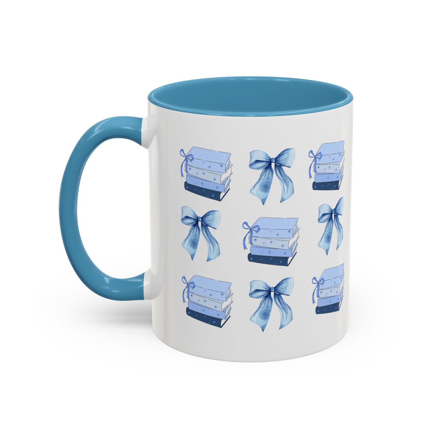 Blue Bookish Bow Mug