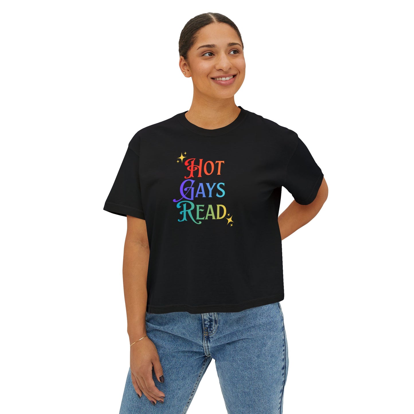 Hot Gays Read Cropped Tee