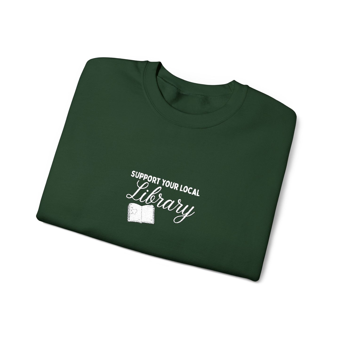 Support Your Local Library Crew Embroidered