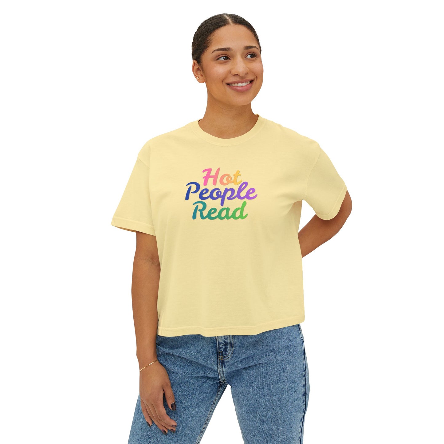Hot People Read Cropped Tee