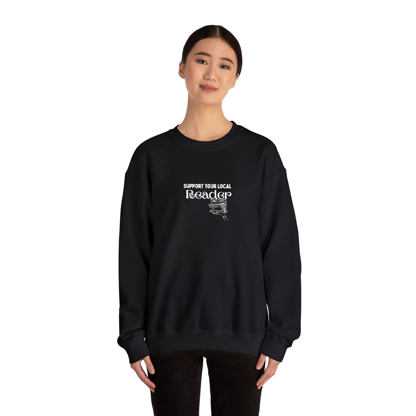 Support Your Local Reader Embroidered Crew