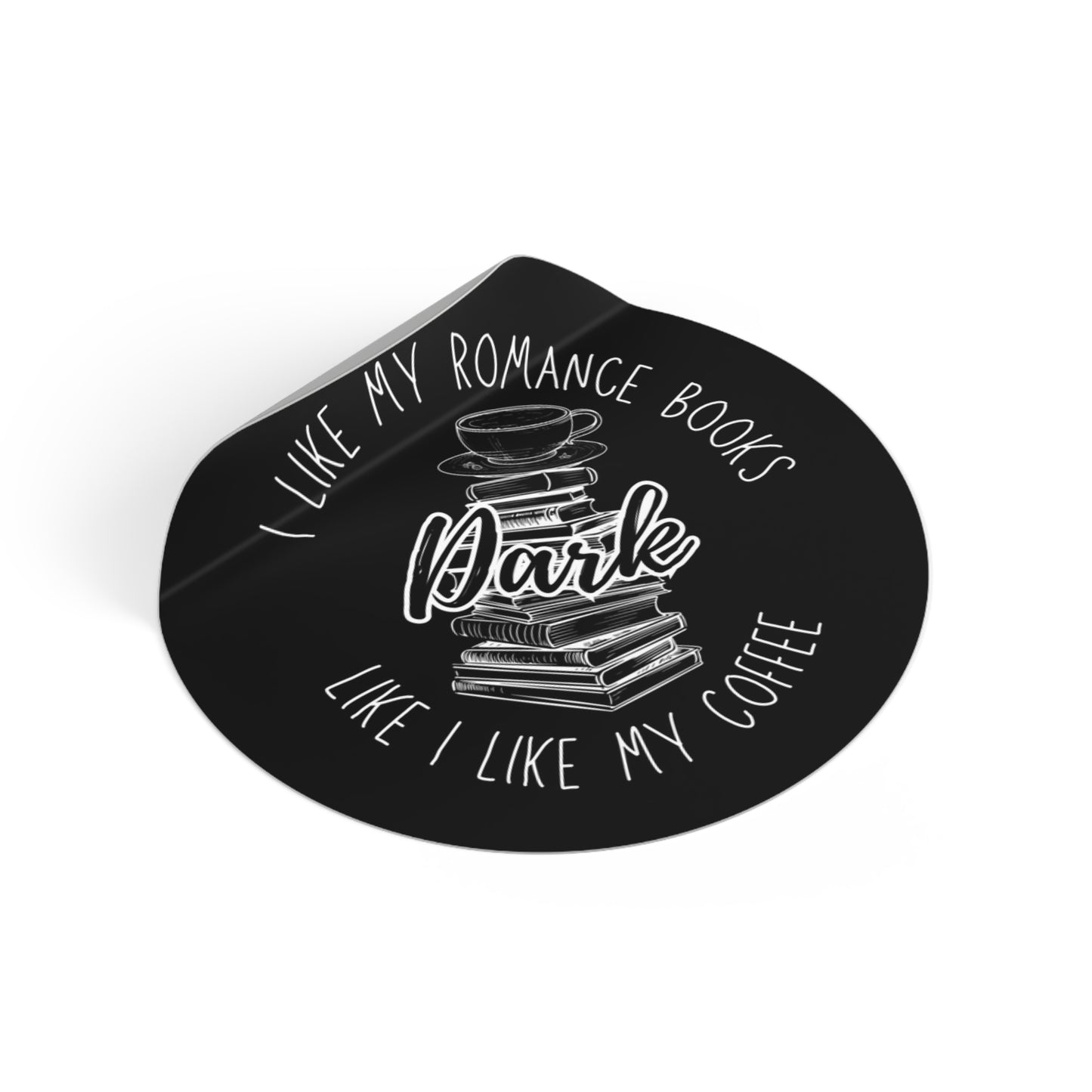 Dark Coffee & Books Sticker