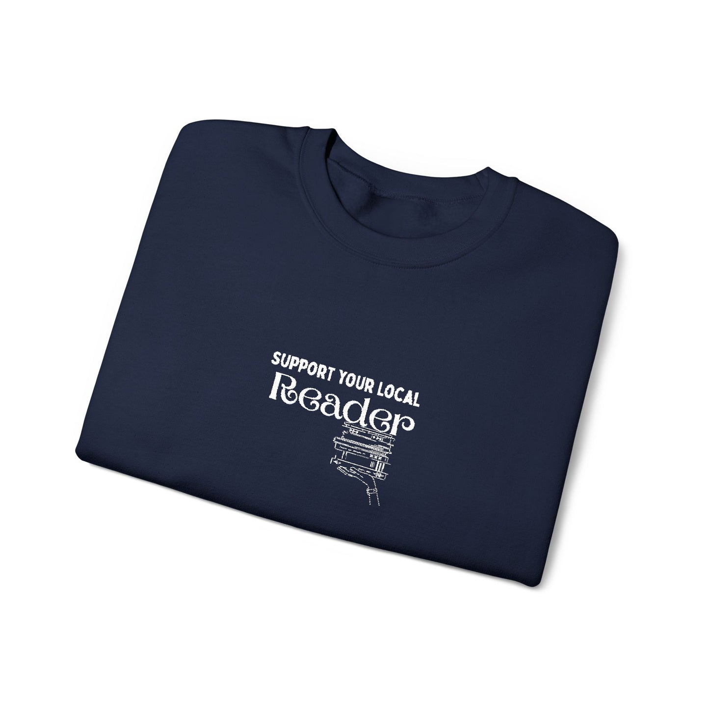 Support Your Local Reader Embroidered Crew