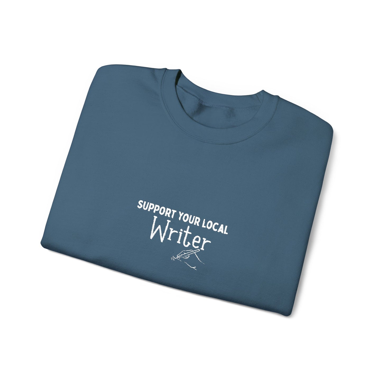 Support Your Local Writer Embroidered Crew