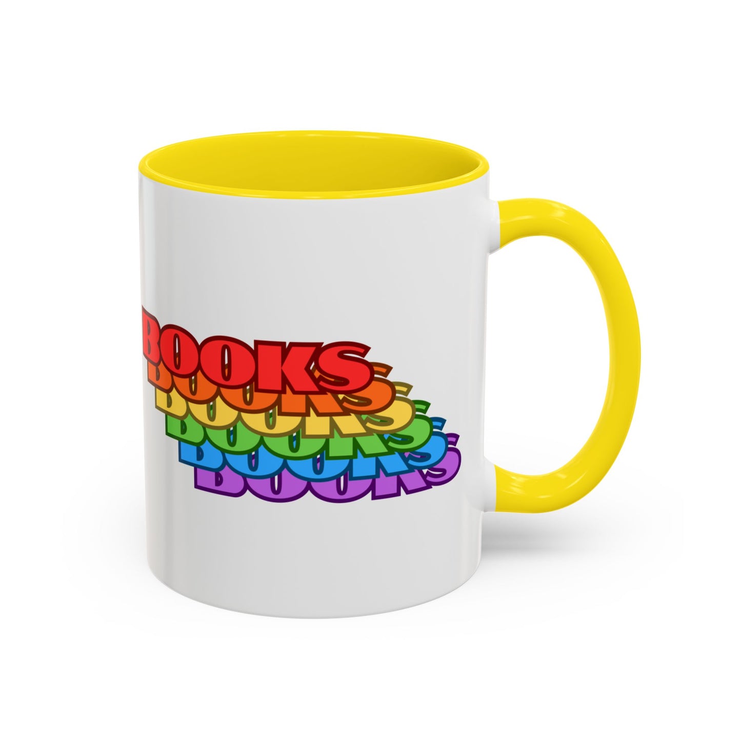 Books Rainbow Accent Mug