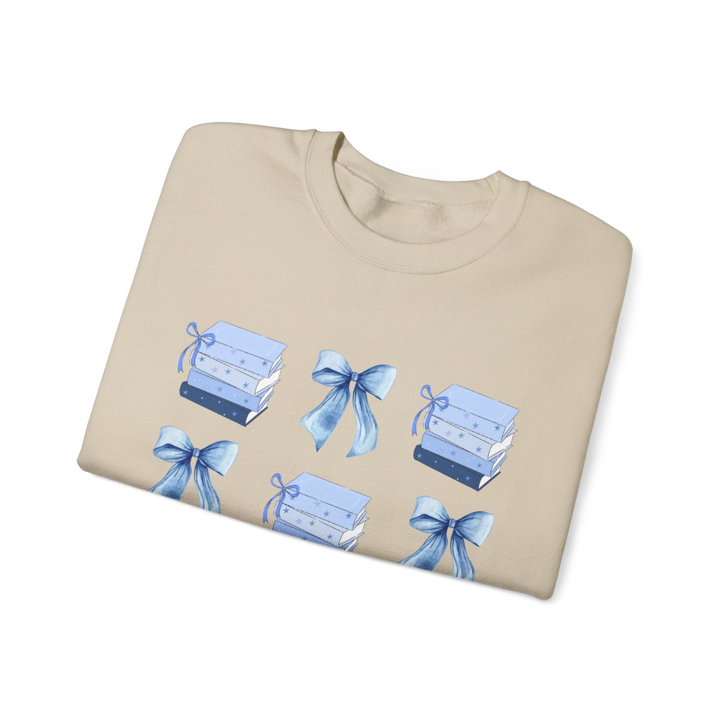 Blue Bookish Bows Crew
