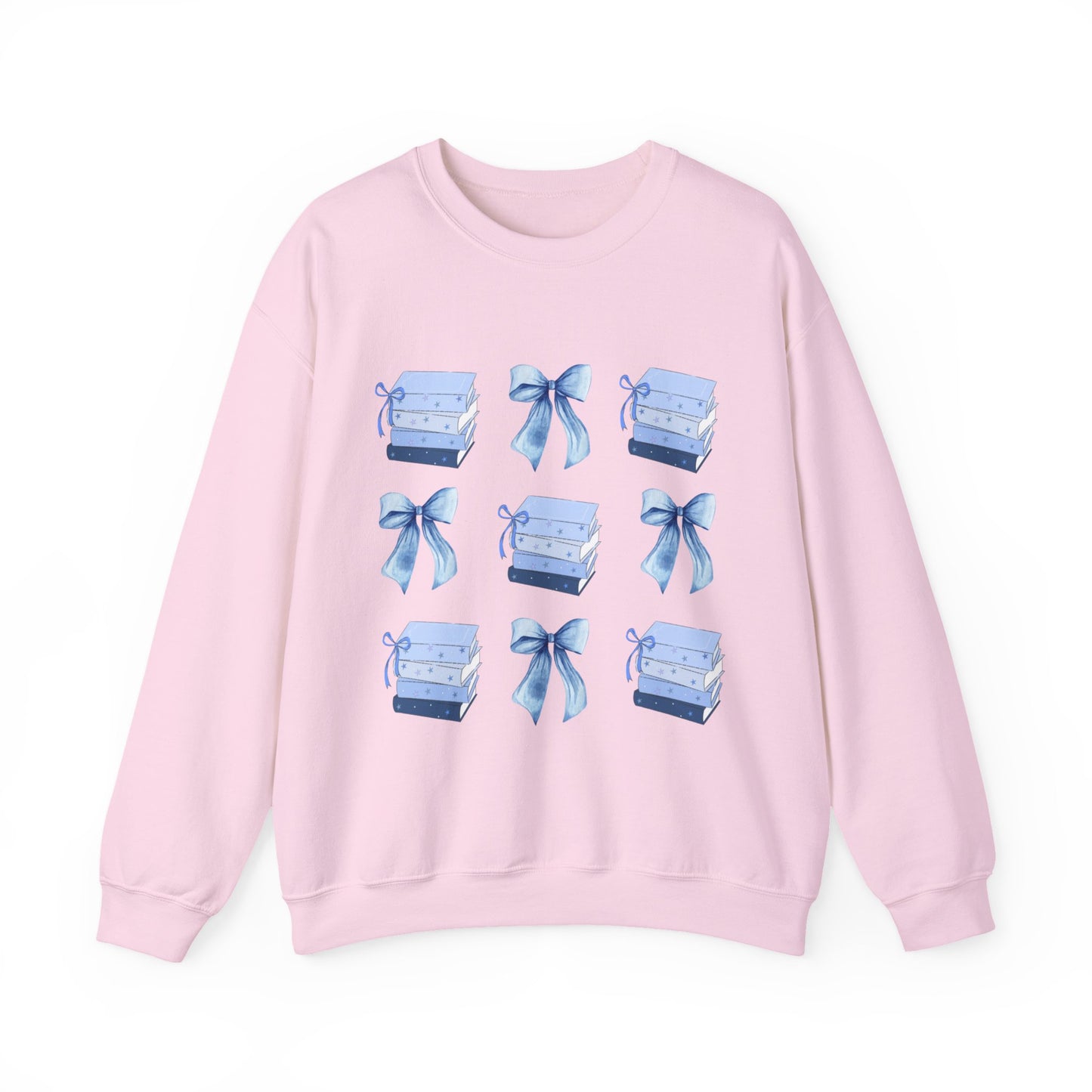 Blue Bookish Bows Crew