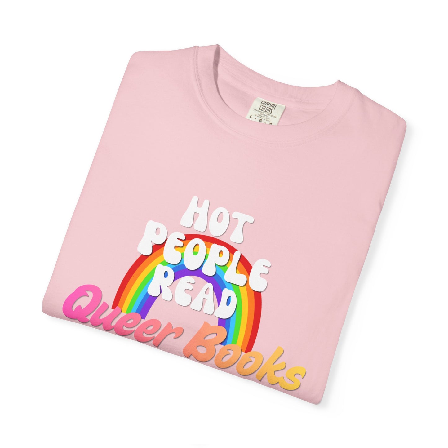 Read Queer Books Pink to Yellow Tee