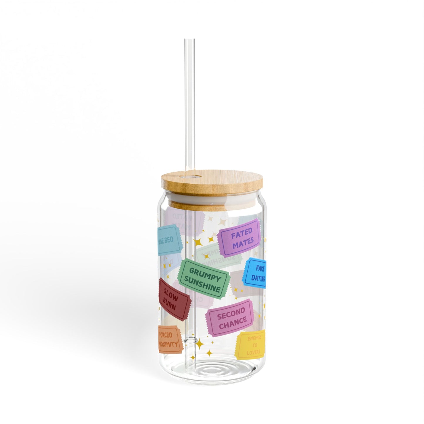 Trope Tickets Sipper Glass 16oz