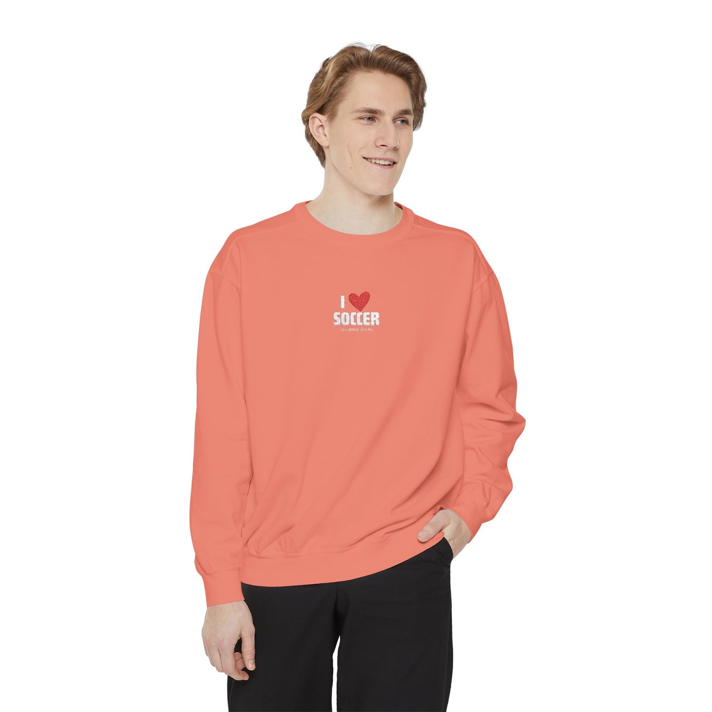 I Heart Soccer Embroidered Crewneck