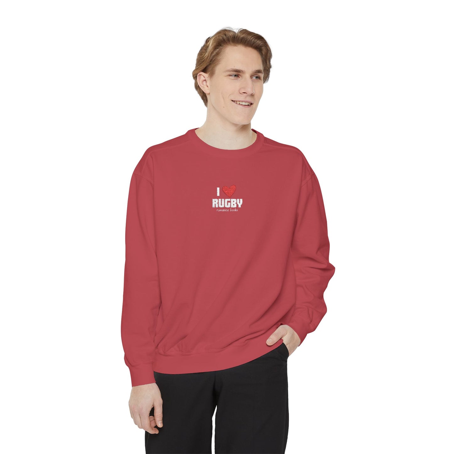 I Heart Rugby Embroidered Crewneck