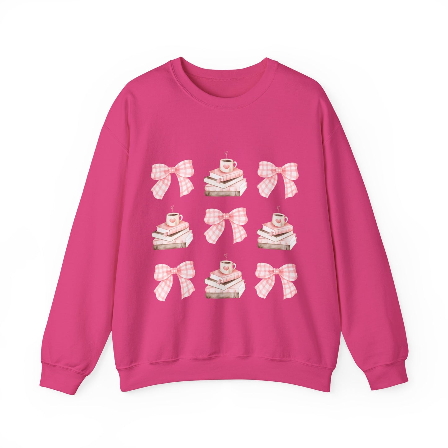 Pink Bookish Bows Crew
