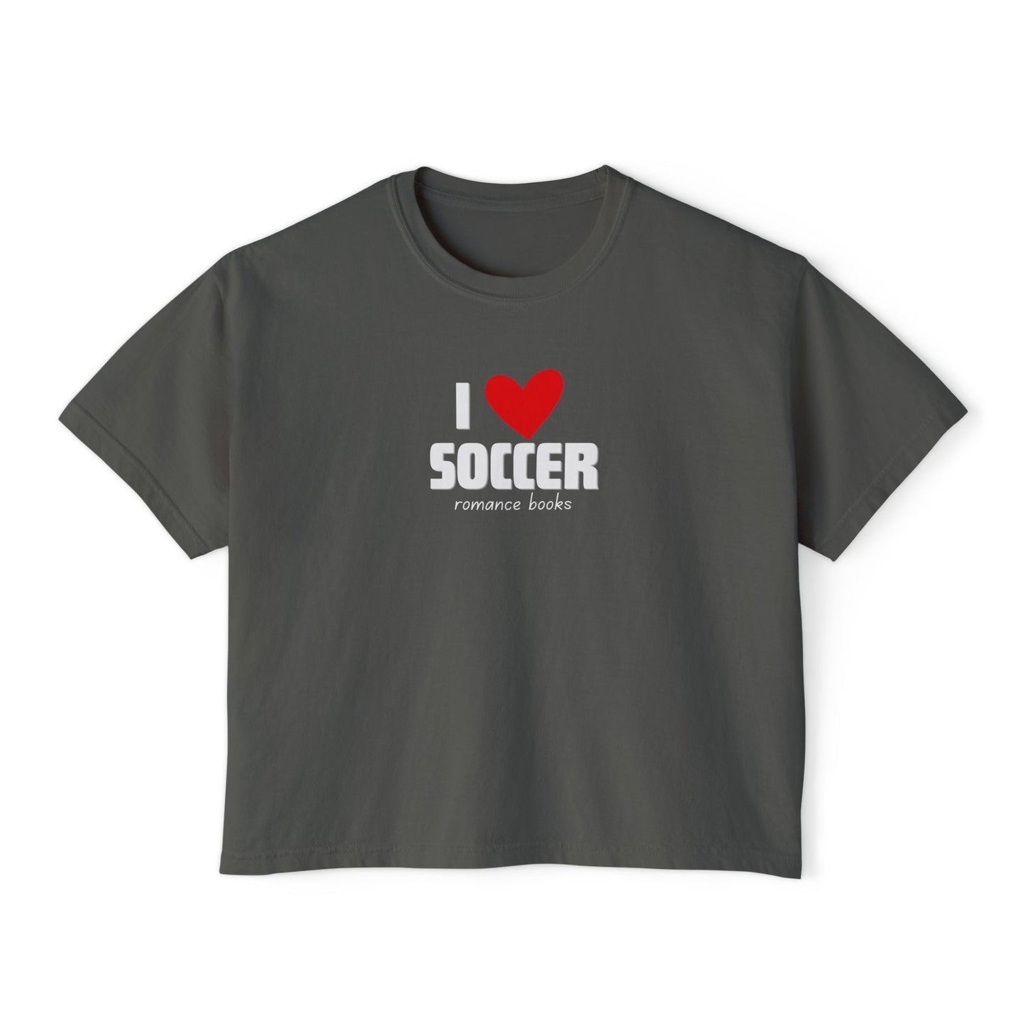 I Heart Soccer Boxy Crop Tee