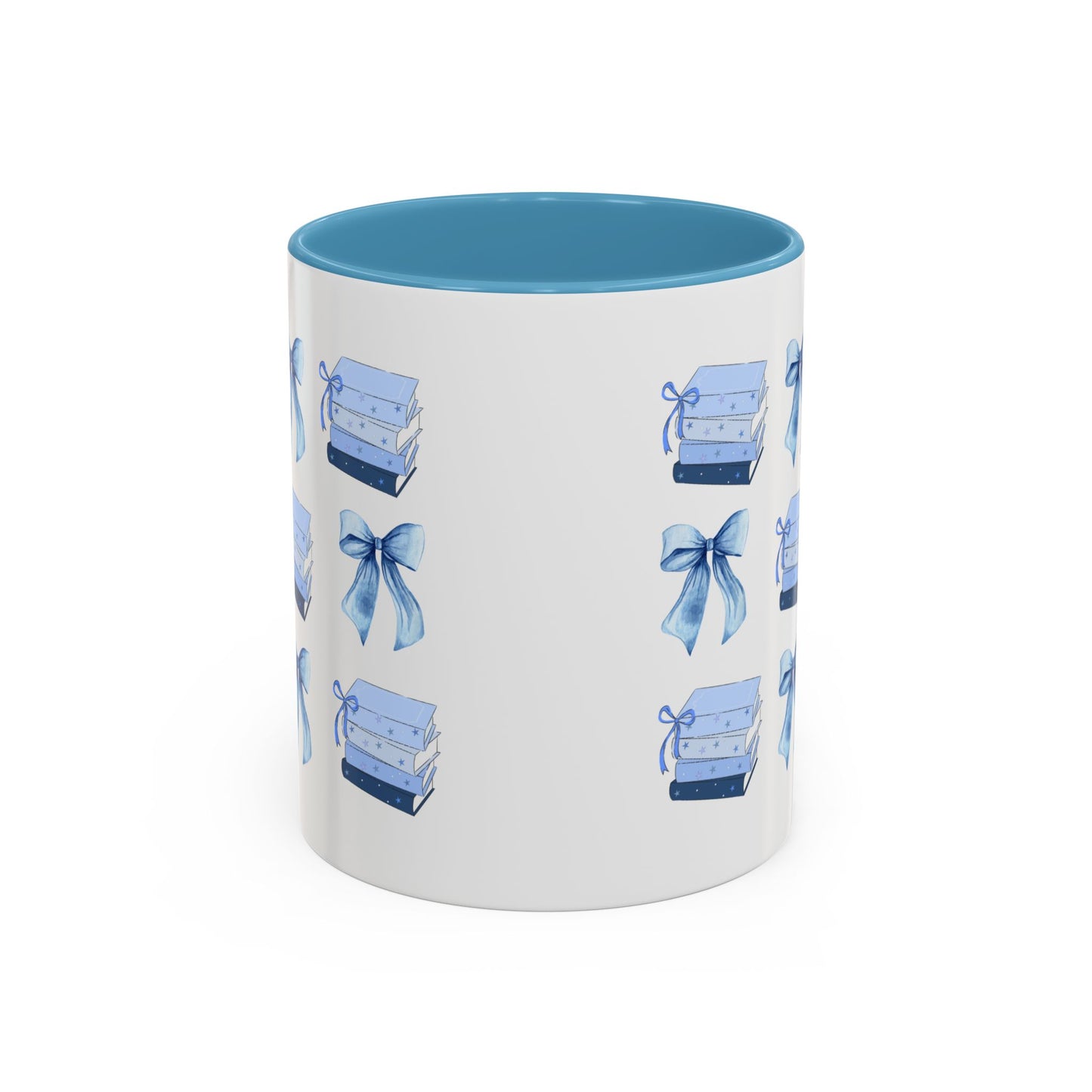 Blue Bookish Bow Mug