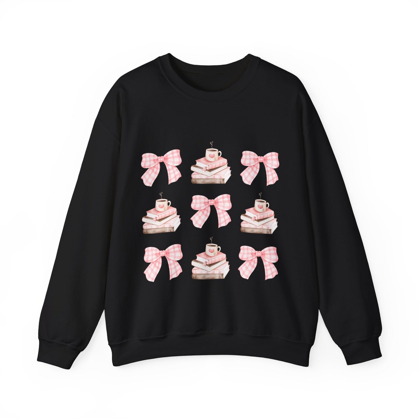 Pink Bookish Bows Crew