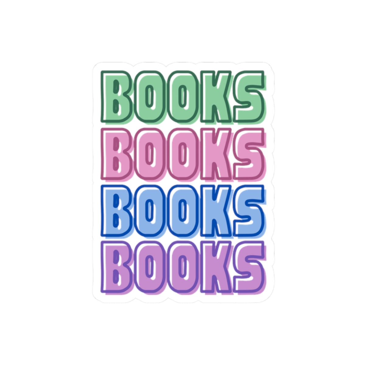 Colorful Books Sticker