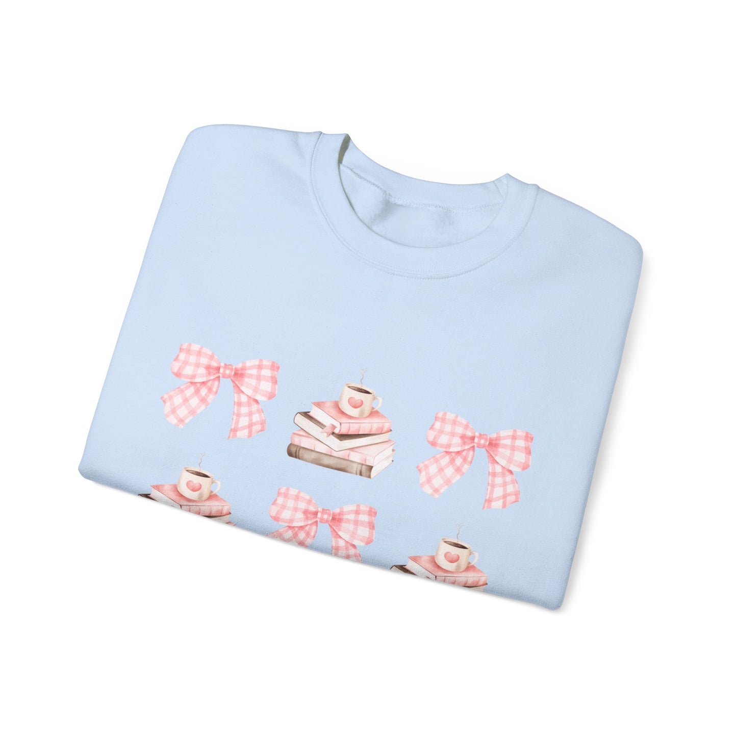 Pink Bookish Bows Crew