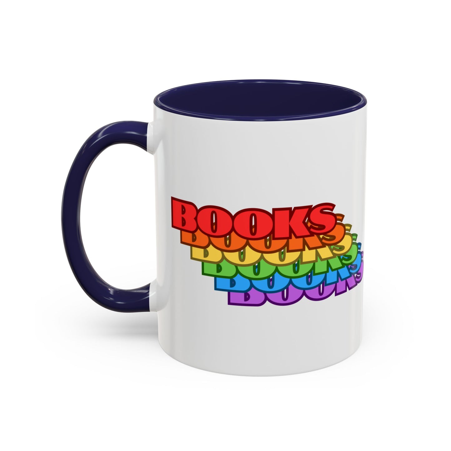 Books Rainbow Accent Mug