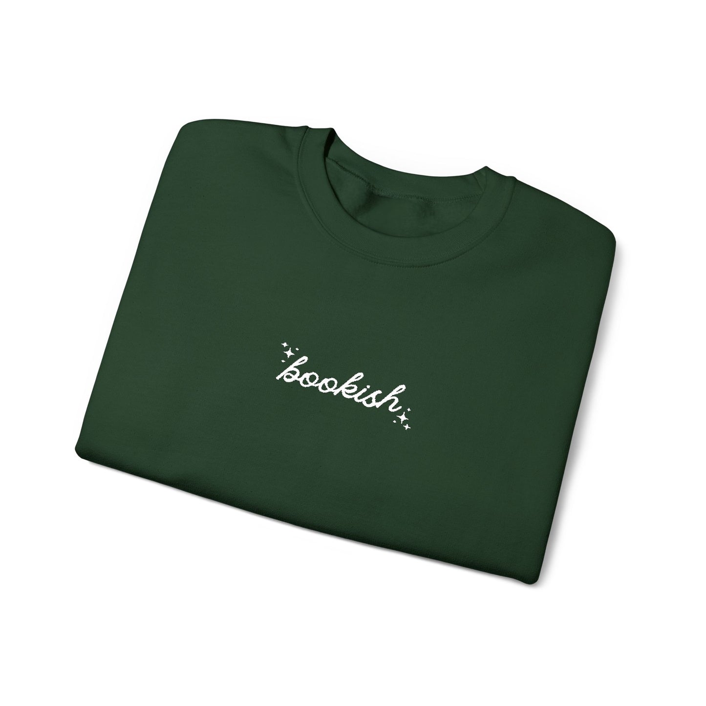 Embroidered 'Bookish' Crewneck