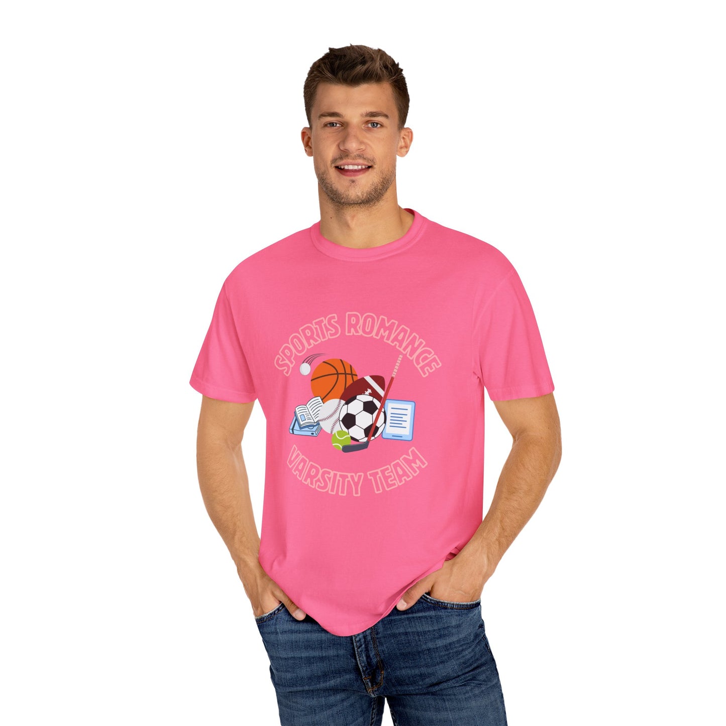 Pink Sports Romance Varsity Team Tee